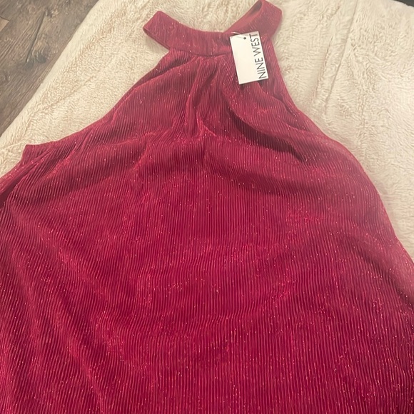 Nine West Mock Neck Swing Mini Dress, Size: XXL, Color: Lucious Berry - Picture 2 of 2